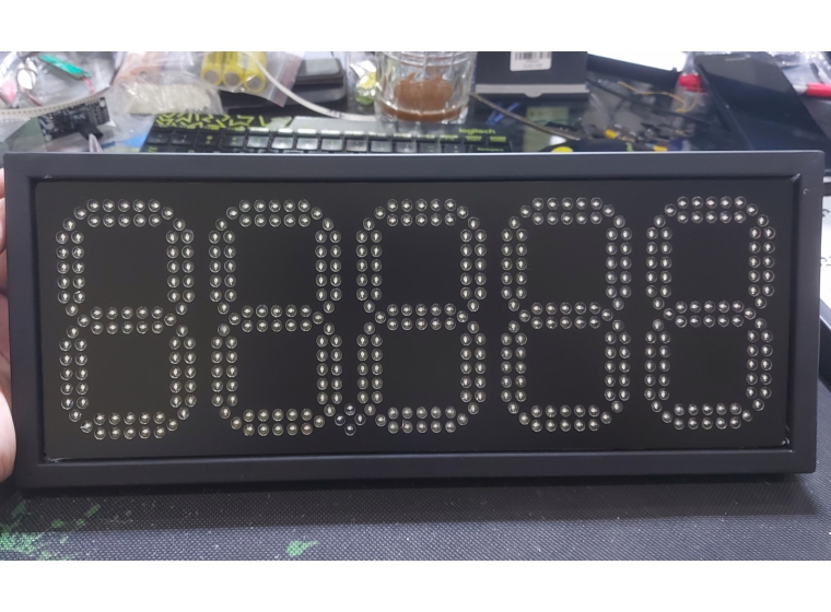 Bảng Led 7 Đoạn Giá Xăng Size 390x160mm - Trụ 3.8m